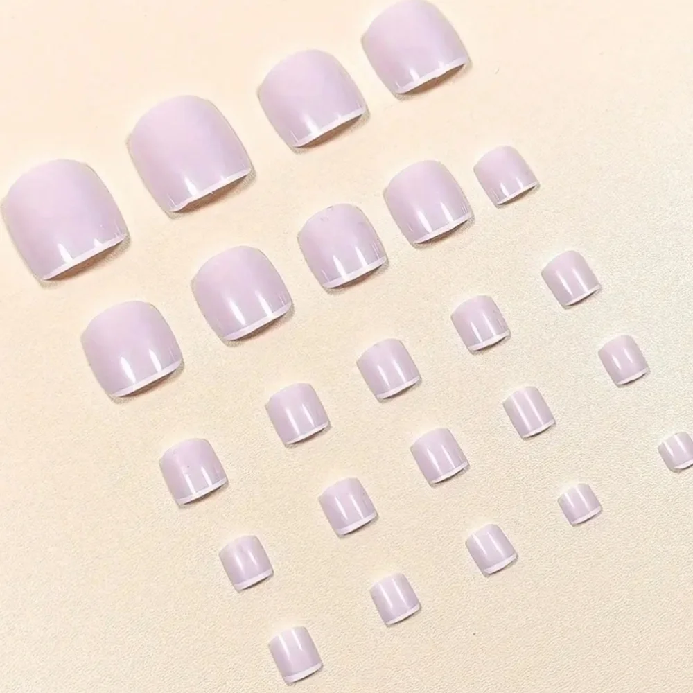 24 Pieces Fake Toe press on nails